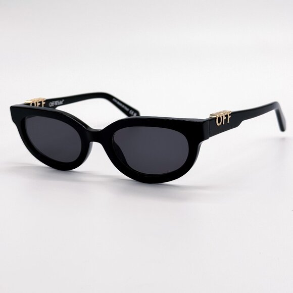 NEW OFF-WHITE OERI13D SPARKS 1007 SUNGLASSES WOMEN ROUND BLACK - Picture 1 of 10